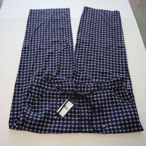 Adrianna Papell 11CP35010 Women's Sz L Indigo TL Print Casual Pants - Picture 12 of 13